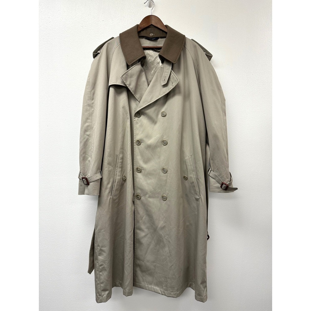Vintage Stafford Double Breasted Insulated Trench Tan 48R